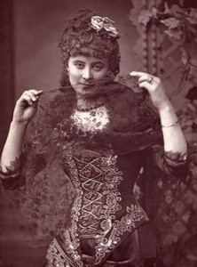 United Kingdom Theatre Stage Actress Florence St. John old Photo 1880