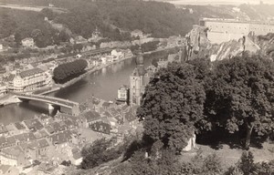 Belgium Dinant General View Citadel Meuse old Amateur Photo 1950's
