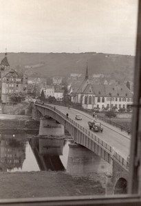 Germany Bernkastel Van on a Bridge old Amateur Photo 1950's #2