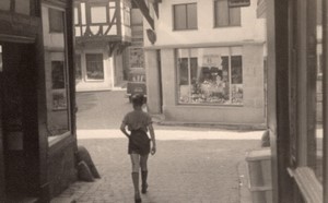 Allemagne Bernkastel Scene de Rue Commerces Ancienne Photo Amateur 1950's #5