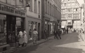 Allemagne Bernkastel Scene de Rue Commerces Ancienne Photo Amateur 1950's #6