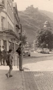 Germany Bernkastel Street Scenes Automobiles old Amateur Photo 1950's