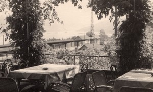 Germany Bacharach a Terrace old Amateur Photo 1950's