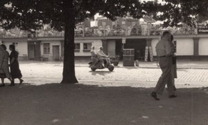 Germany Koblenz Vespa Terrace old Amateur Photo 1950's