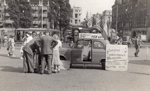 Netherlands Amsterdam Street Scene Raffle Tickets Car Prize Amateur Photo 1950's