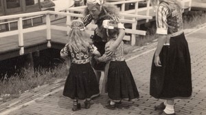 Netherlands Isle of Marken Traditional Costumes Children Amateur Photo 1950's #1