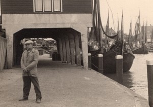 Netherlands Volendam Harbor Fishing Boats old Amateur Photo 1950's #2