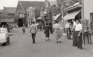 Netherlands Volendam Busy Street Scene Shops old Amateur Photo 1950's #2