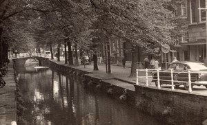 Netherlands Delft Street Scene Canal old Amateur Photo 1950's