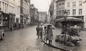 Belgium Bruges Simon Stevin Bakery Rainy Day old Amateur Photo 1950's
