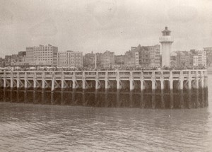 Belgium Ostend Pier Lighthouse old Amateur Photo 1950's