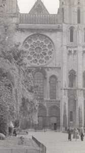 France Rouen Notre-Dame Cathedral? Stained Glass old Amateur Photo 1950's