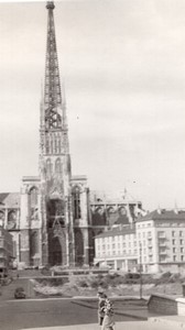 France Rouen Notre-Dame Cathedral old Amateur Photo 1950's