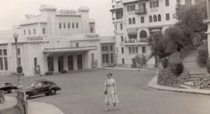 France Biarritz Casino Hotel La Maison Basque  old Amateur Photo 1950's