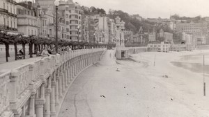 Spain San Sebastian Seafront Beach Clock Towers old Amateur Photo 1950's