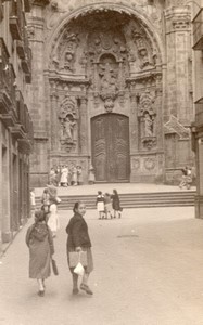 Spain San Sebastian Donostia Santa Maria Church old Amateur Photo 1950's