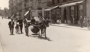 Spain Vitoria street Horse Sling Cart Barrel Transport old amateur Photo 1950's