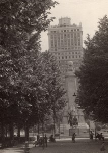 Spain Madrid Edificio España? old Amateur Photo 1950's