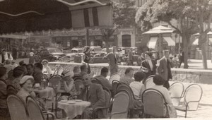 Spain Madrid Café or Restaurant Terrace old Amateur Photo 1950's