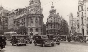 Spain Madrid Avenida de Jose Antonio Automobiles old Amateur Photo 1950's #2