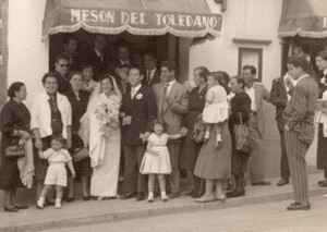 Spain Toledo Meson del Toledano Wedding Party old Amateur Photo 1950's