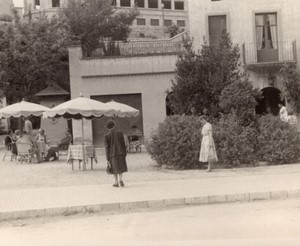 Espagne Tarragone une Terrasse Ancienne Photo Amateur 1950's