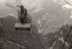 Spain Montserrat Cable Car old Amateur Photo 1950's #2