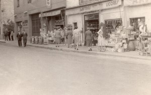 Spain Gerona High Street Shops old Amateur Photo 1950's