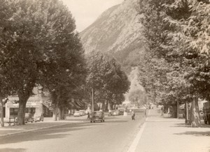 France Gap tree lined street Automobile Mountain old Amateur Photo 1950's #2