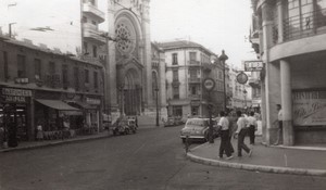 France Nice street Saint-Pierre-d'Arene Church old Amateur Photo 1950's