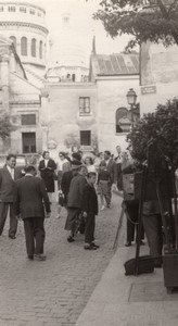 France Paris Place du Tertre Montmartre Sacre Coeur old Amateur Photo 1950's