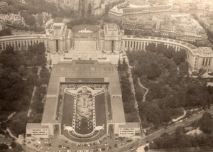 France Paris Trocadero view from Eiffel Tower? old Amateur Photo 1950's