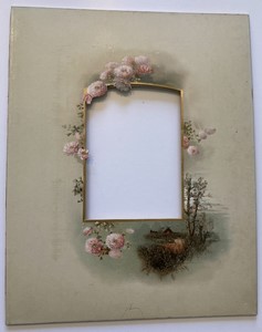 Page d'Album Photo Ancien 250x320mm pour Carte Cabinet Scene de Campagne vers 1880
