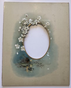 Page d'Album Photo Ancien 250x320mm pour Carte Cabinet Maison Bord de Lac vers 1880