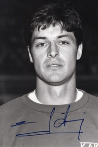 Football Soccer Patrice Ferri AS Cannes old Universal Photo Signed 1990