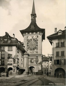 Switzerland Bern Clock Tower Zytglogge Zeitglockenturm Old Photo Schroeder 1890