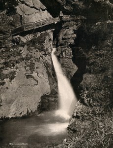 Switzerland near Lauterbrunnen Trümmelbach Falls Old Photo 1890