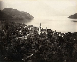Switzerland Vitznau Panorama Lake Lucerne Vierwaldstättersee Photo Sommer 1890