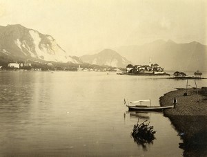 Switzerland Lake Lago Maggiore Isola dei Pescatori Old Photo Nessi 1890