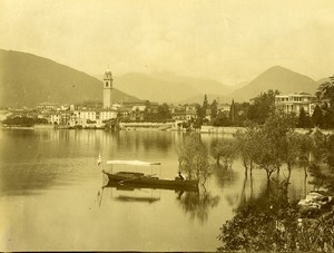 Italy Verbania Pallanza Lake Lago Maggiore Panorama Old Photo Bosetti 1890