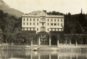 Italy Lake Como Tremezzo Villa Carlotta Façade Old Photo Nessi 1890