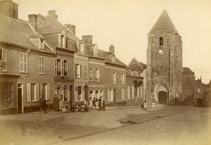 France Baie de Somme Saint Valery sur Somme Church Street Old Photo 1885