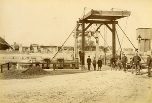 France Baie de Somme Saint Valery sur Somme Canal Lock Old Photo 1885