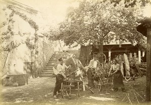 France Baie de Somme Saint Valery sur Somme Farm Equipment Old Photo 1885