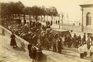 France Baie de Somme Saint Valery sur Somme Religious Parade Old Photo 1885