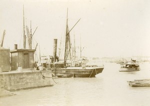 France Marseille Basin of la Joliette Harbour Ship Old Photo Bidaux 1896