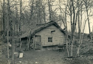 France Lumberjack Woodcutters Shack Woods Old Photo Roumains 1896