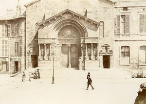 France Arles Cathedral St Trophime Church Old Photo Bidaux 1896
