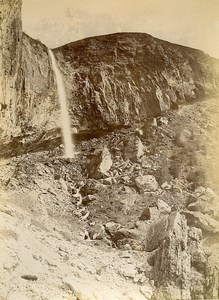 France Auvergne Waterfalls at Mont Dore Rocks Old Photo E Noir 1896