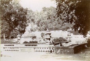 France Nimes Gardens of the Fountain Nymphaeum Old Photo Jusniaux 1895